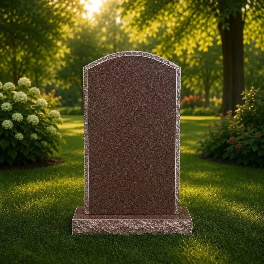 Arch-Top Upright Granite Headstone 24 x 3 x 47