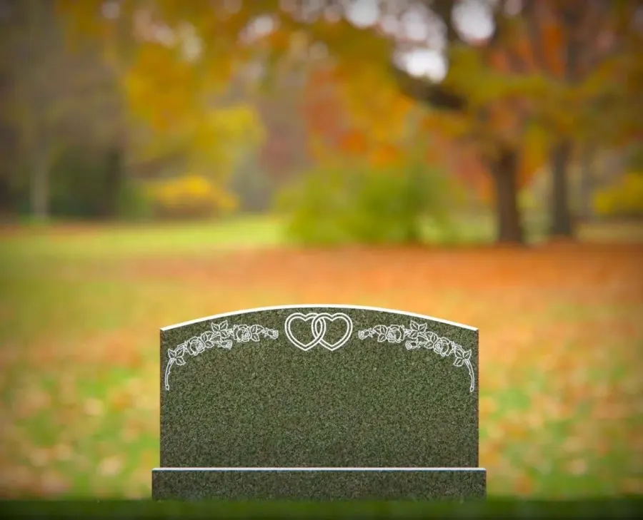 Arched-Top Companion Headstone 43x6x28