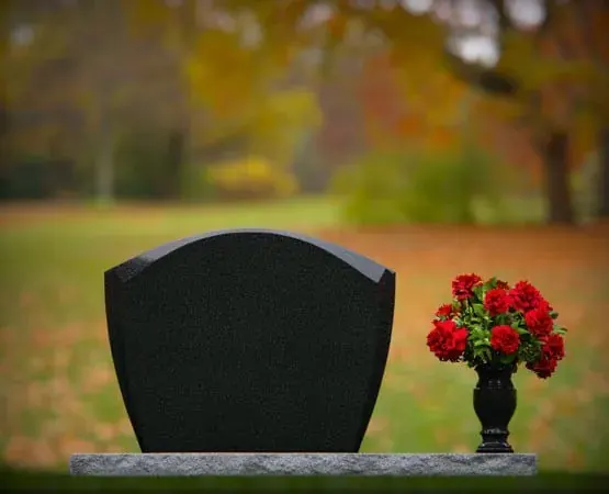 Arched-Top Single Upright Granite Headstone 32 x 5 x 24