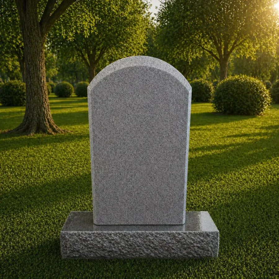Arched Top Upright Granite Headstone 16 x 3 x 28