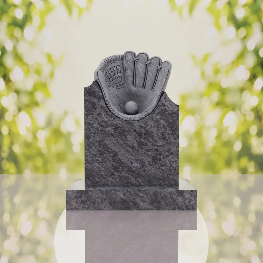Baseball Glove Headstone view 3