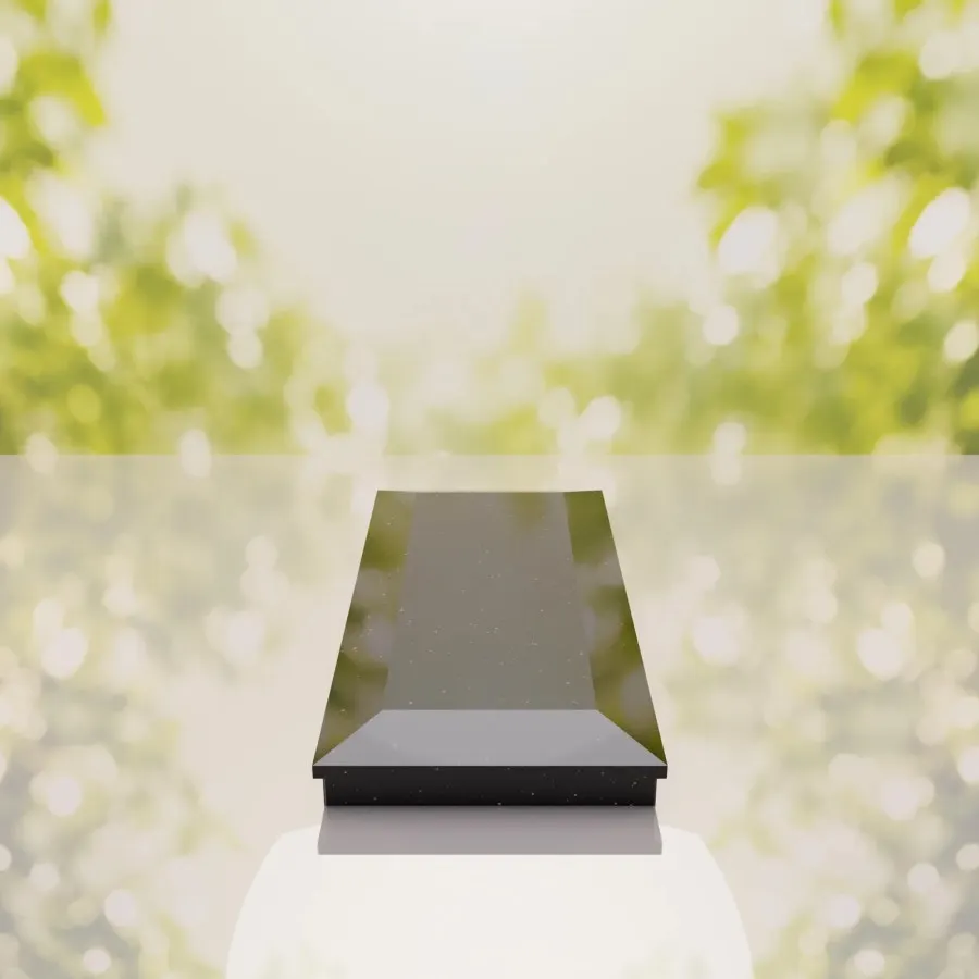 Beveled Top Granite Ledger Memorial view 2