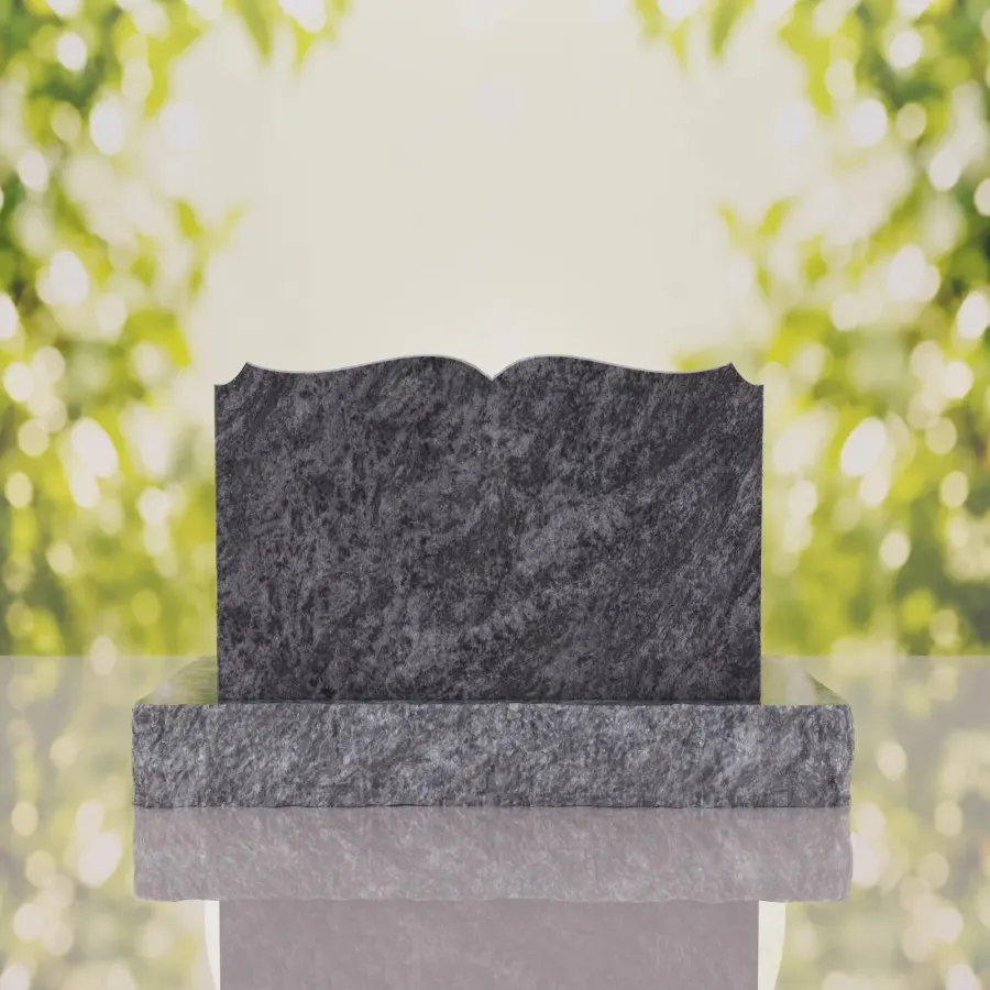 Book Slant Headstone view 4