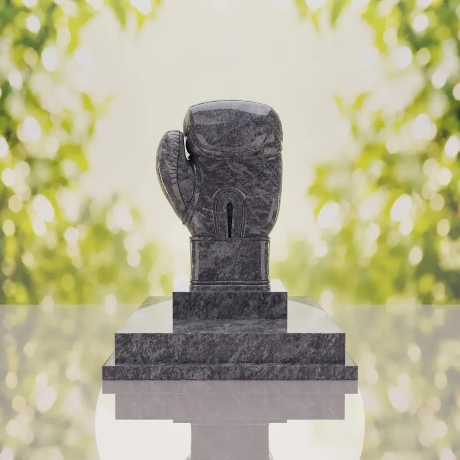 Boxing Glove Headstone view 3