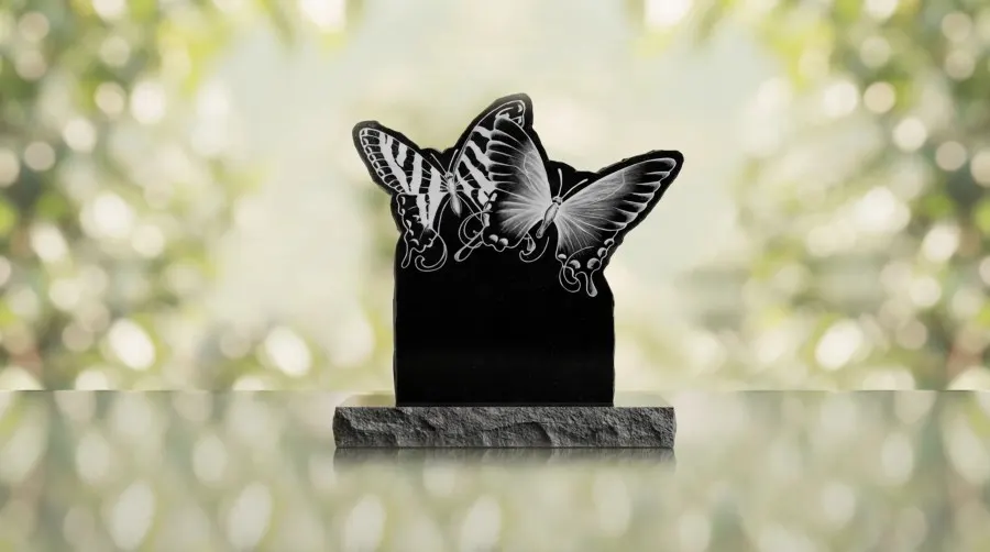 Butterfly Headstone view 2
