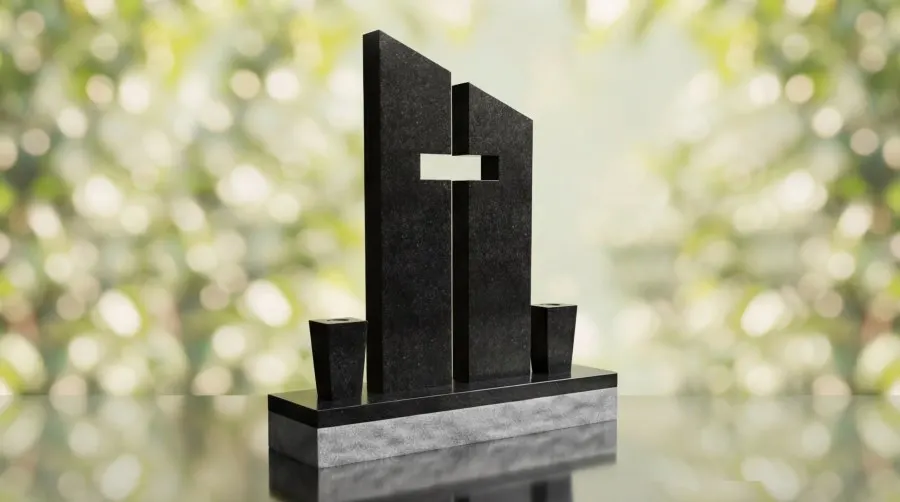 Cross Upright Headstone view 2