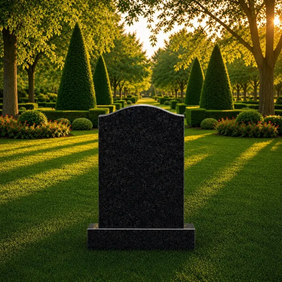 Classic Serpentine Granite Headstone 20 x 8 x 32