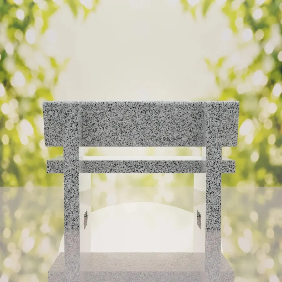 Classic Granite Memorial Bench view 3