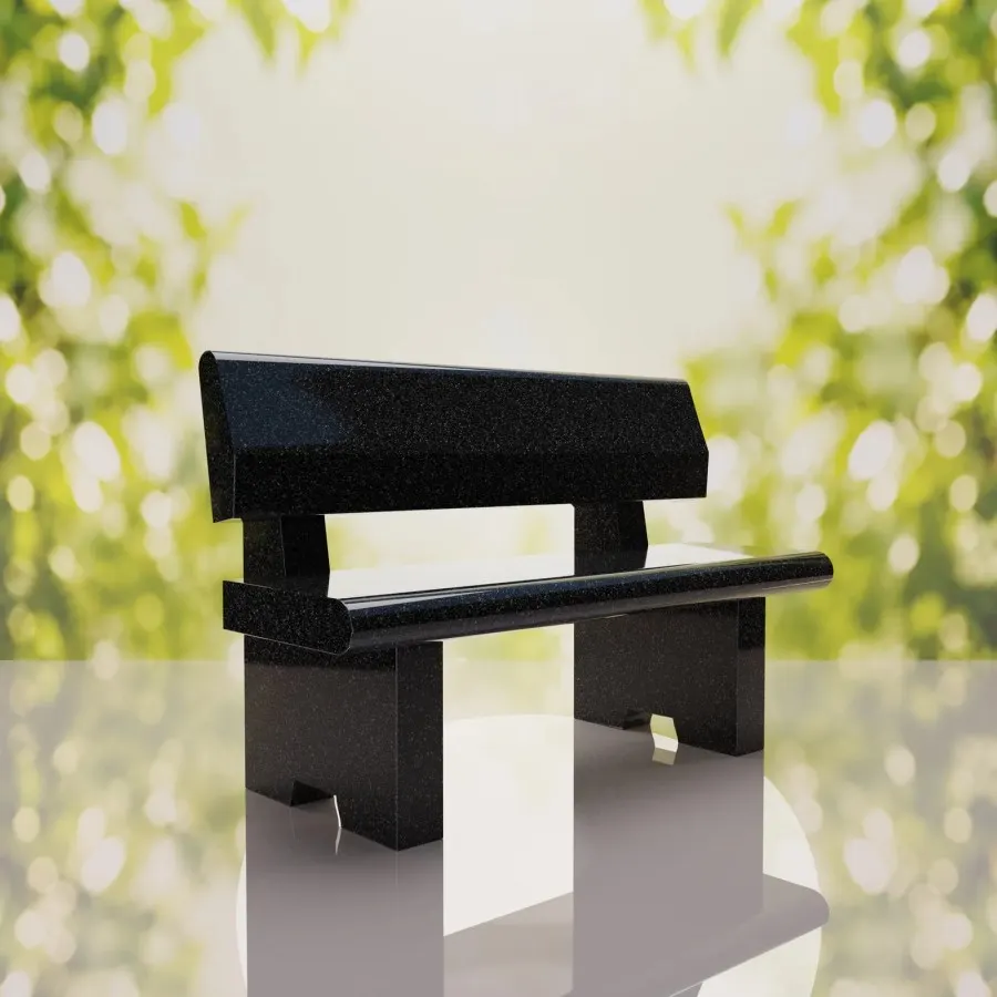 Classic Granite Memorial Bench view 4