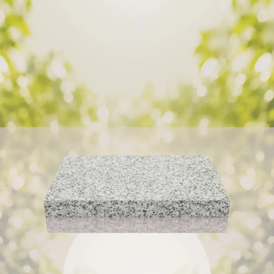 Classic Polished Flat Granite Grave Marker 24 x 12 x 3 view 2