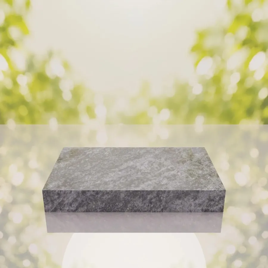 Classic Polished Flat Granite Grave Marker 24 x 12 x 4 view 2