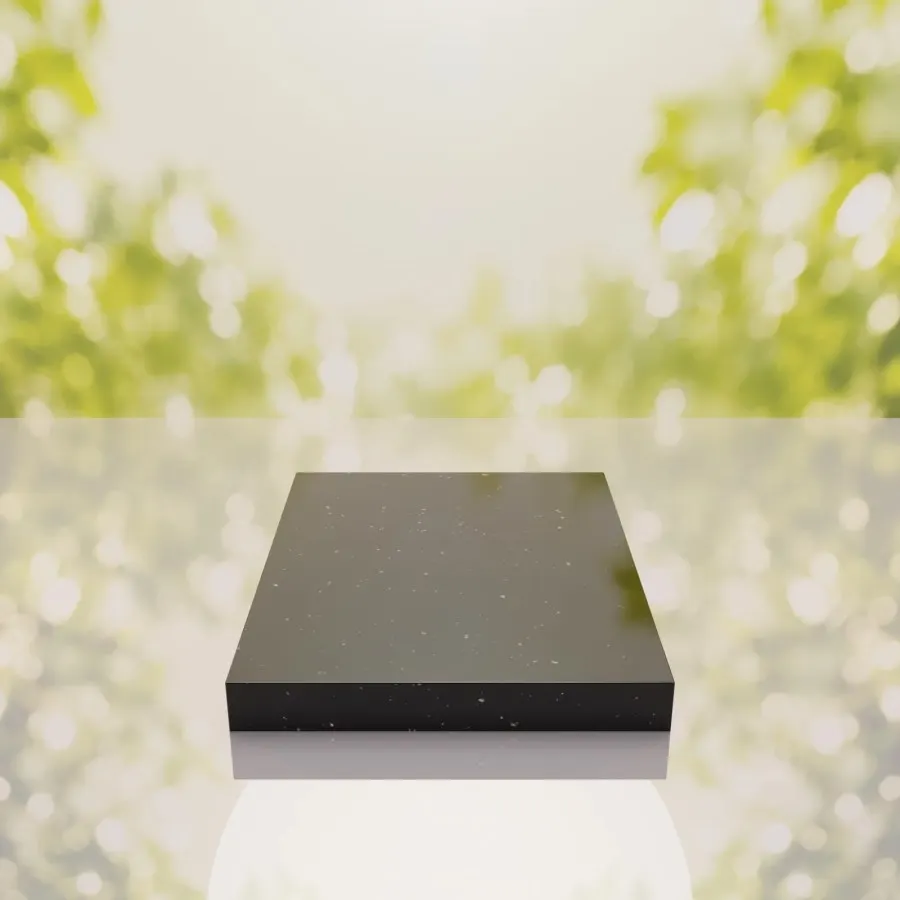 Classic Polished Half Ledger Granite Memorial view 2