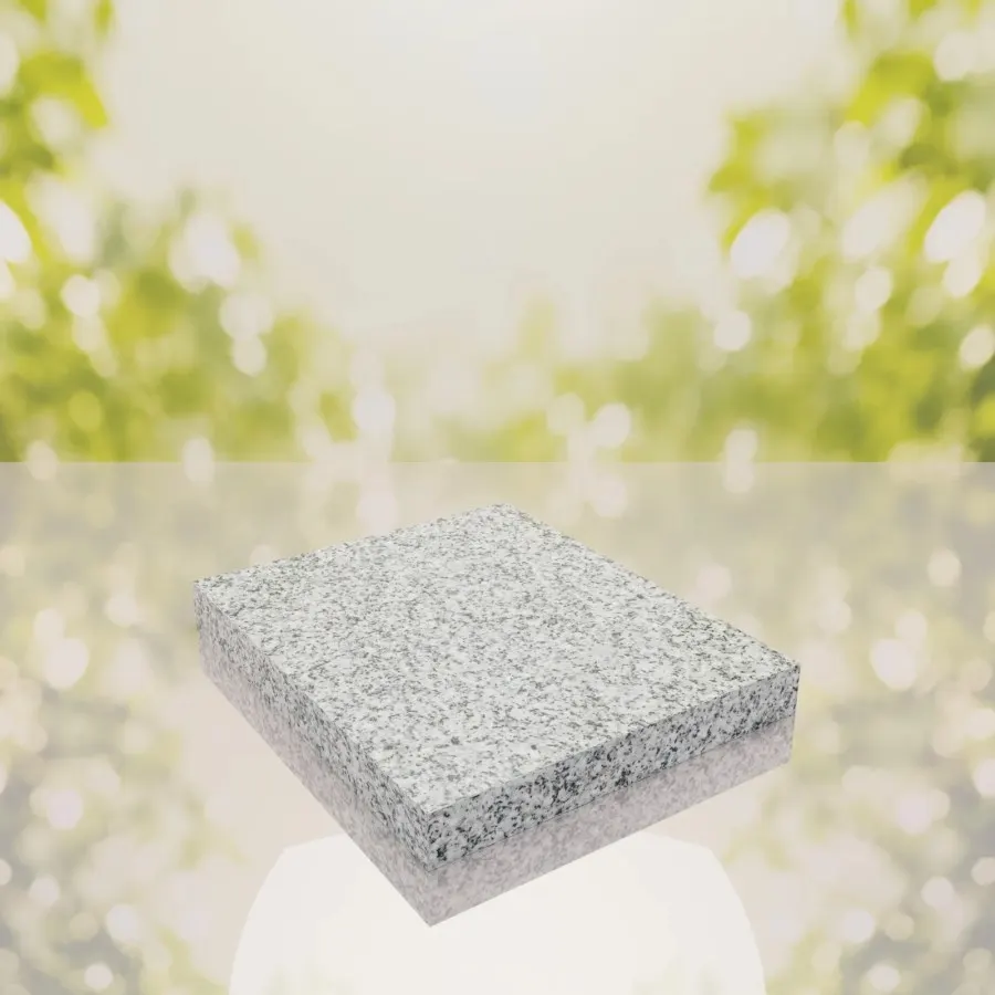 Classic Polished Half Ledger Granite Memorial view 3
