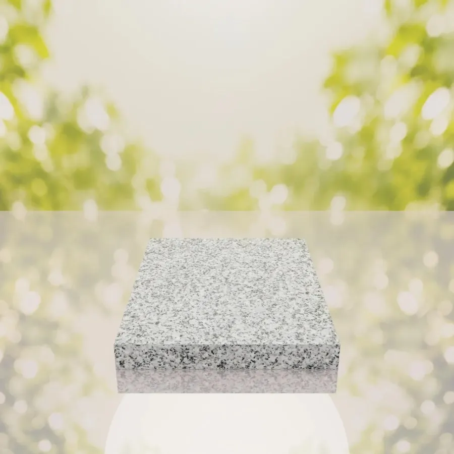 Classic Polished Half Ledger Granite Memorial view 4