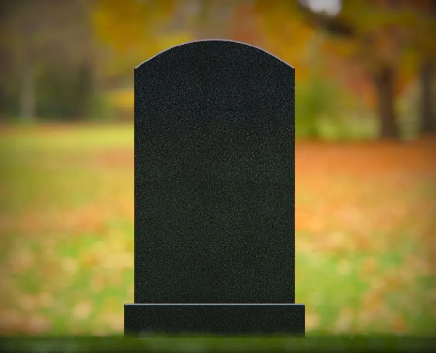 Classic Round-Top Single Upright Granite Headstone
