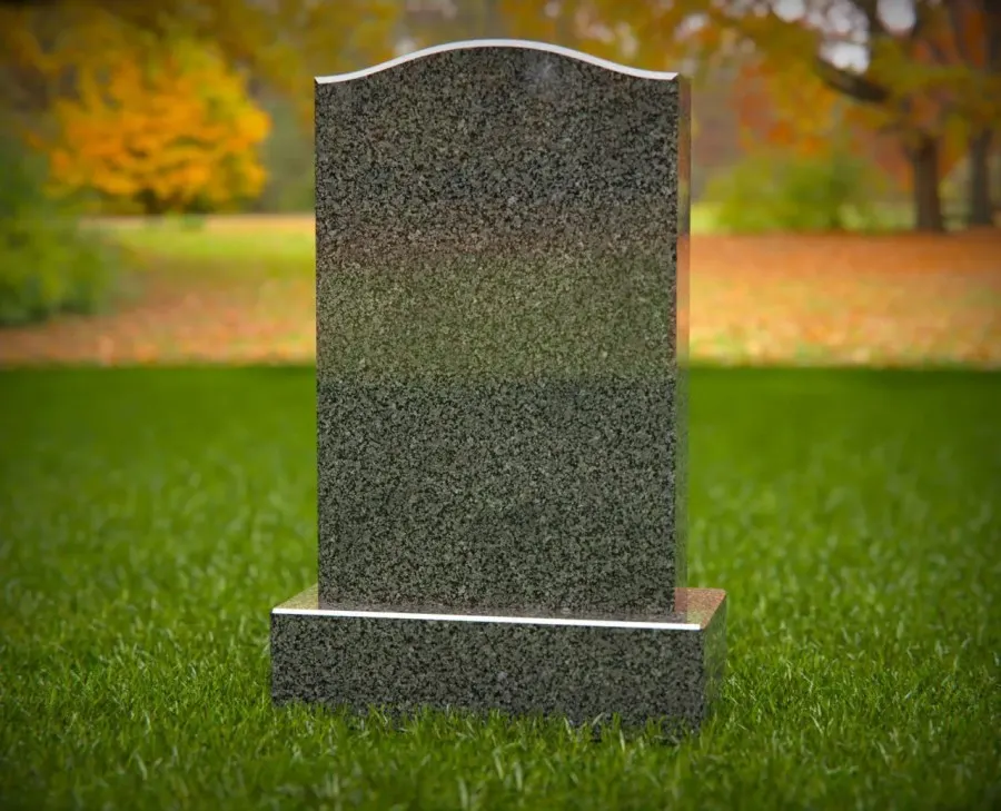 Classic Serpentine-Top Upright Headstone 24x6x47