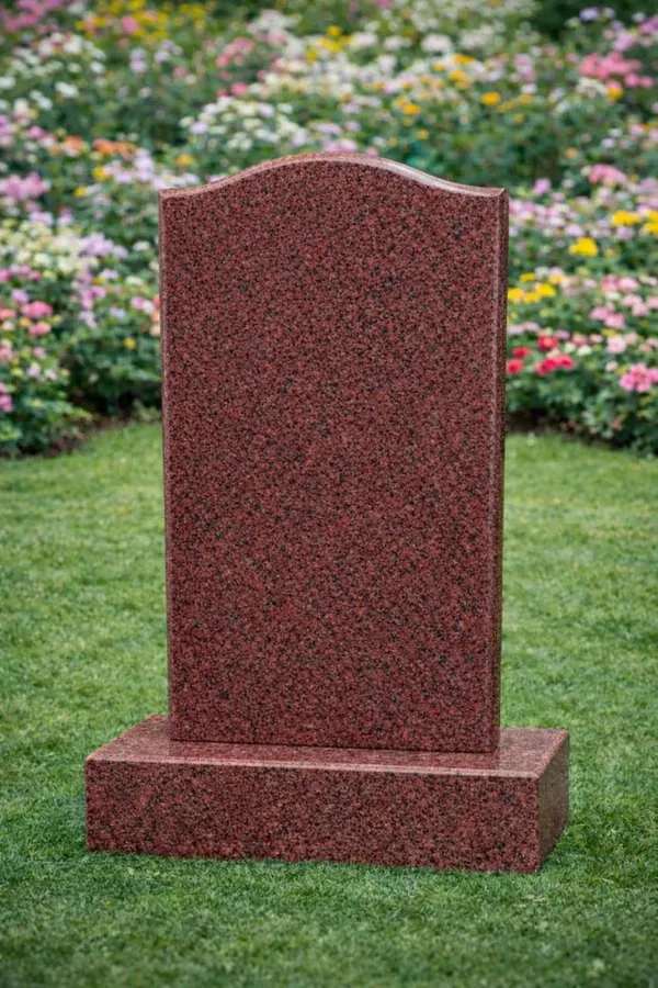 Classic Serpentine-Top Upright Headstone 25x6x48
