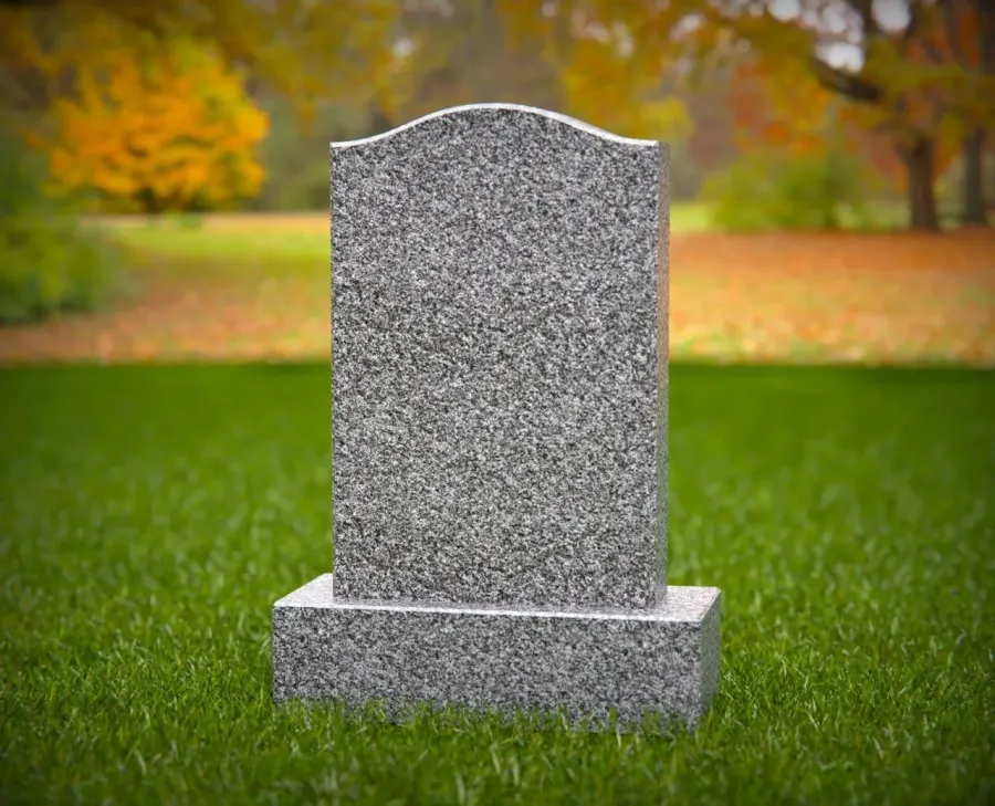 Classic Soft-Serpentine Single Upright Granite Headstone