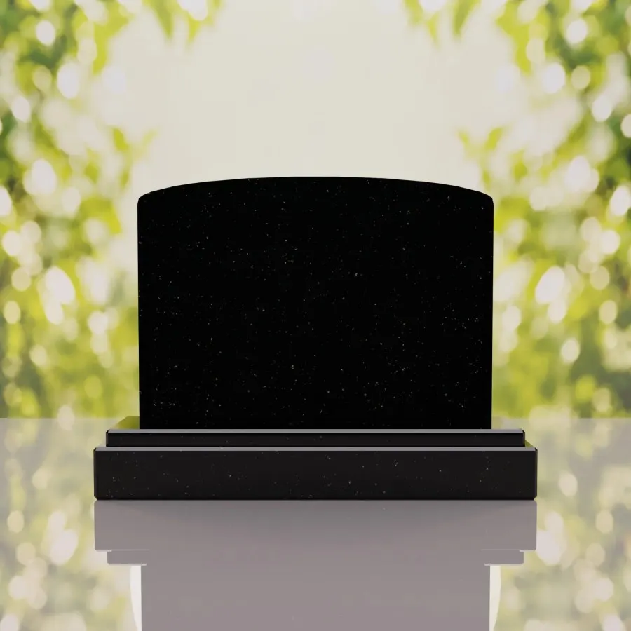 Companion Arched Top Granite Headstone view 2