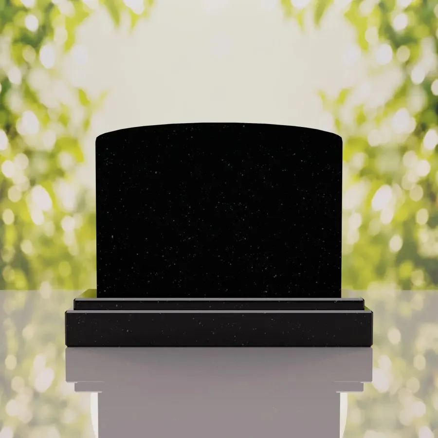 Companion Arched Top Granite Headstone view 3