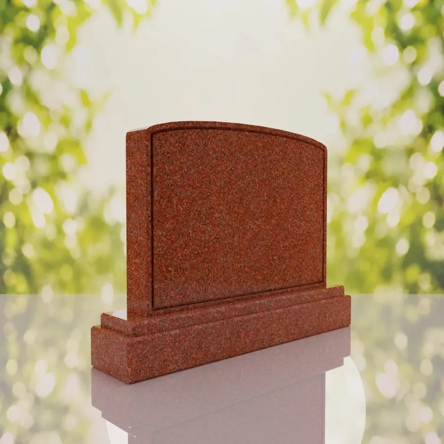 Companion Arched Top Granite Headstone view 4