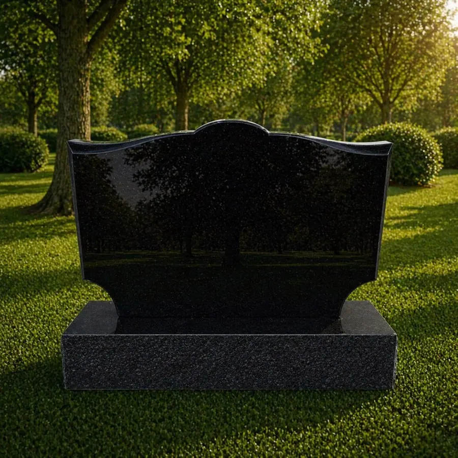 Book Shape Upright Granite Headstone