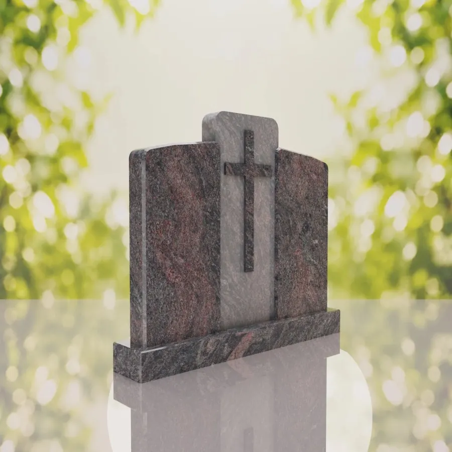 Companion Cross Panel Granite Headstone