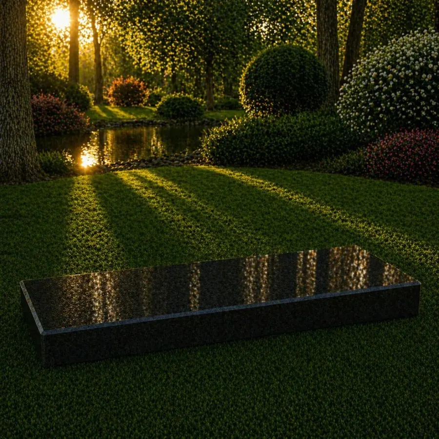 Flat Granite Grave Marker 28 x 14 x 3