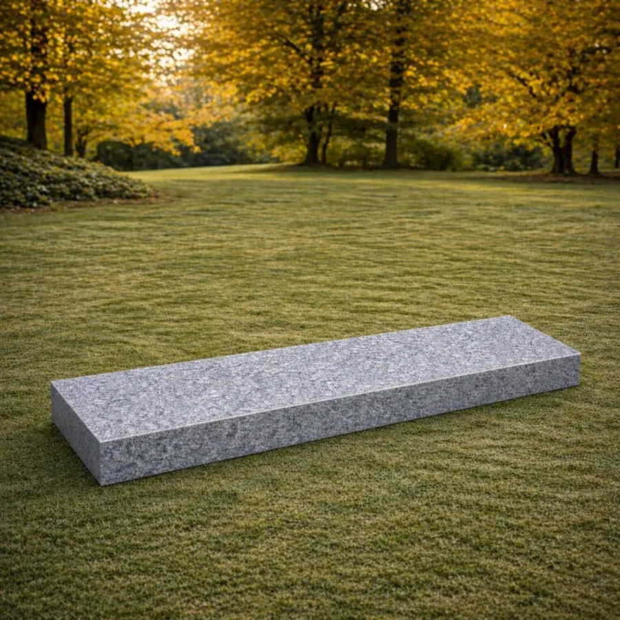 Companion Flat Granite Grave Marker — Design 9