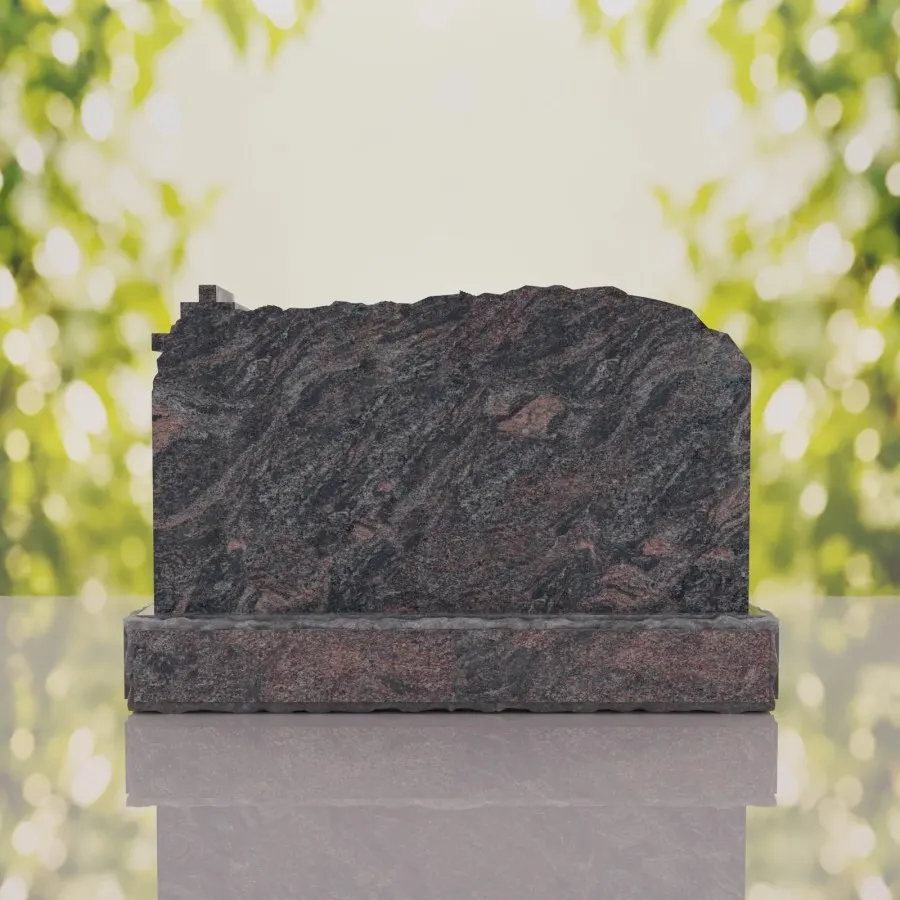 Companion Orthodox Cross Granite Headstone view 3