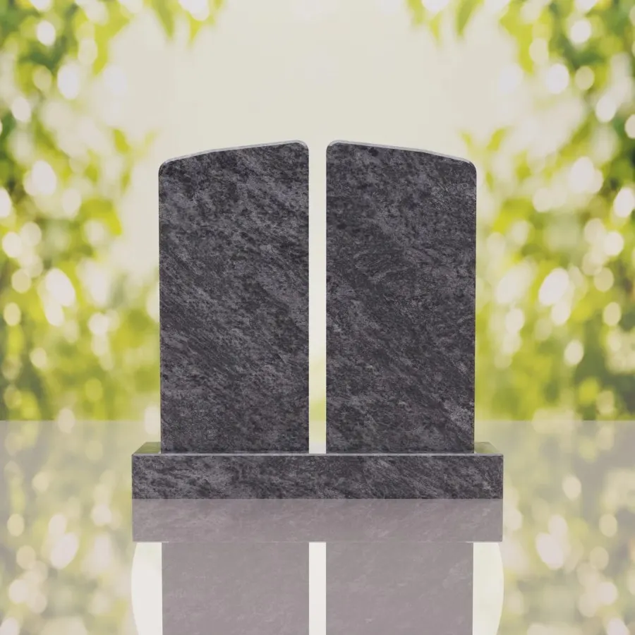Companion Rounded Top Granite Headstone view 3