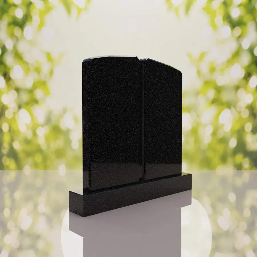 Companion Rounded Top Granite Headstone