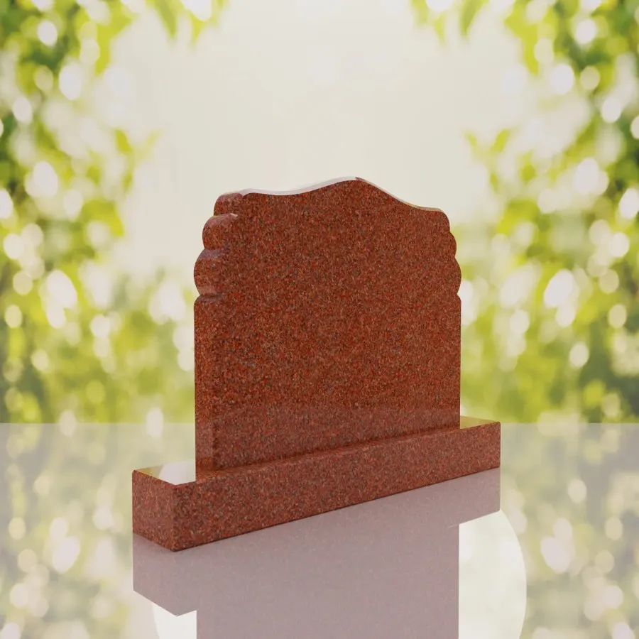Companion Scroll Shape Granite Headstone