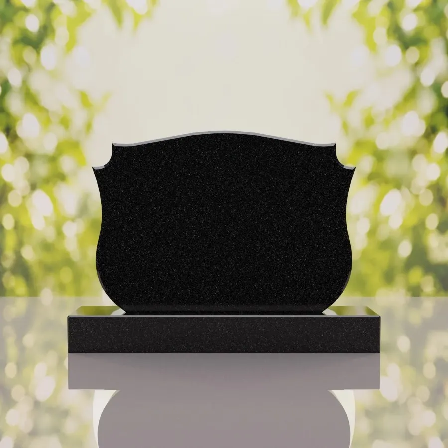 Companion Shield Shape Granite Headstone view 2