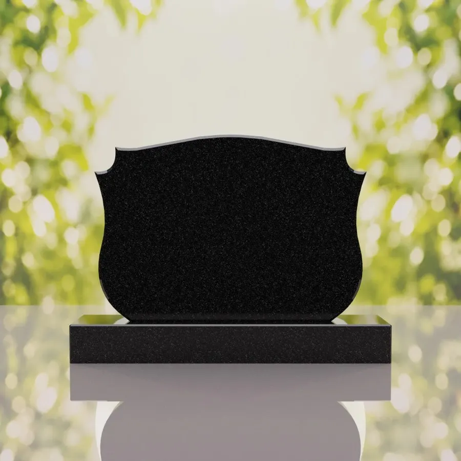 Companion Shield Shape Granite Headstone view 3