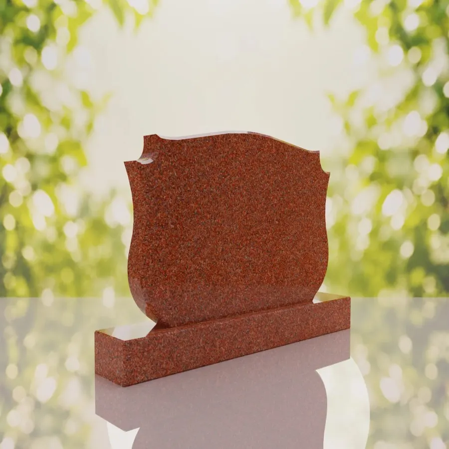 Companion Shield Shape Granite Headstone view 4