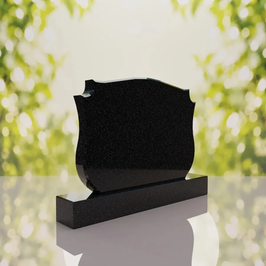 Companion Shield Shape Granite Headstone