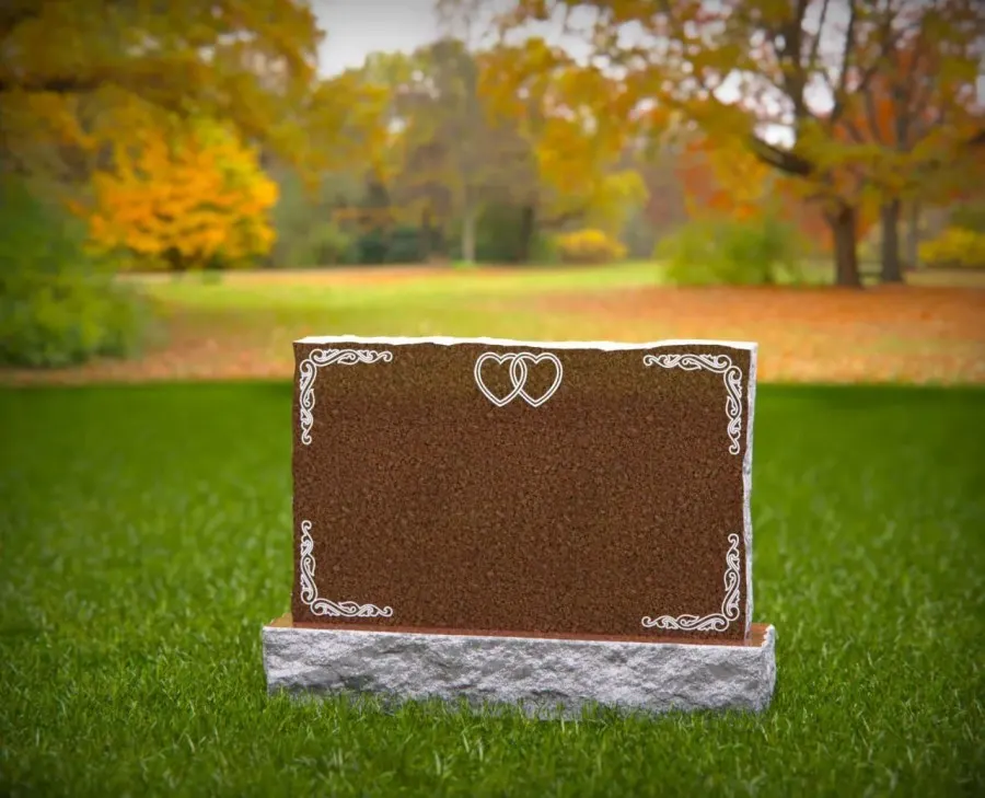 Companion Upright Granite Headstone 42 x 6 x 26