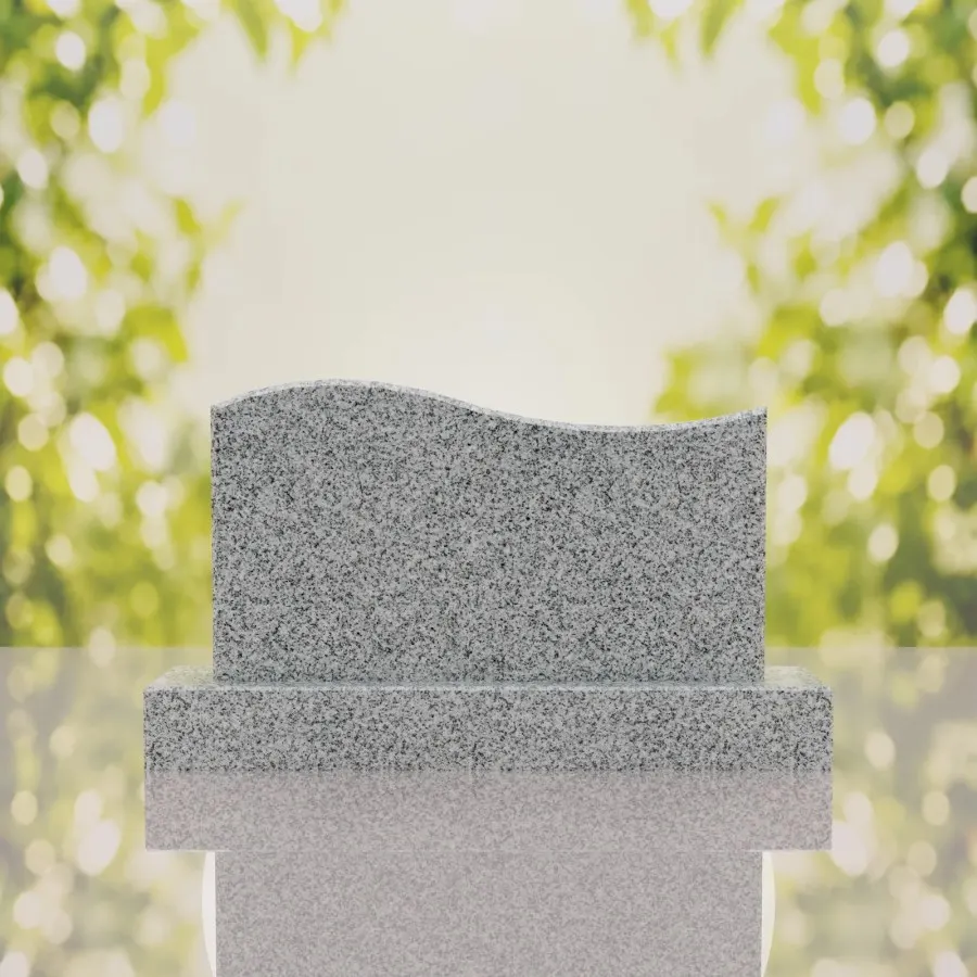 Companion Wave Top Granite Headstone view 3