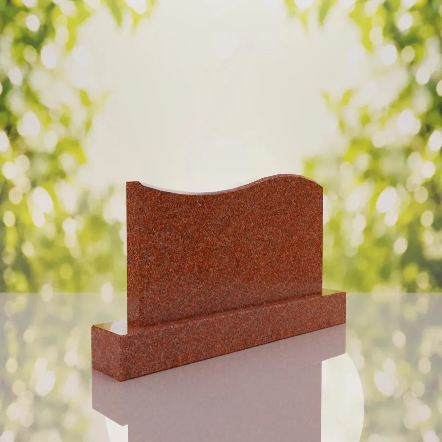 Companion Wave Top Granite Headstone view 4