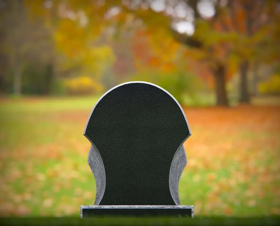 Contoured Round-Top Shaped Granite Headstone