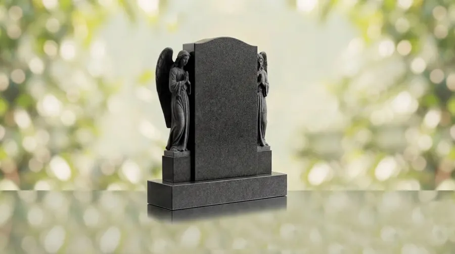 Double Angel Headstone Monument