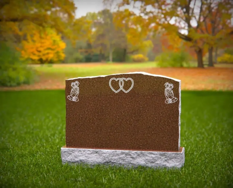 Companion Upright Granite Headstone 50 x 6 x 29