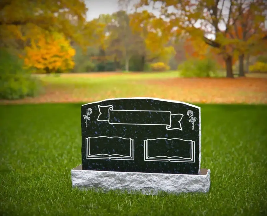 Double Upright Arch-Top Headstone