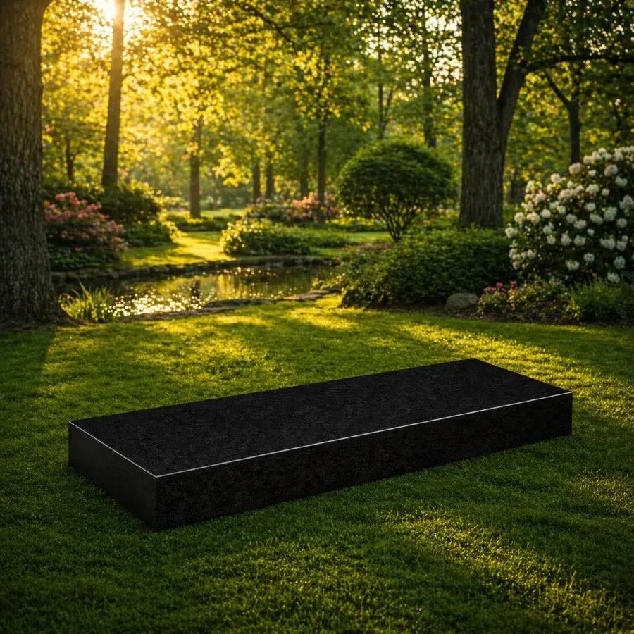 Flat Companion Granite Headstone — Design 5