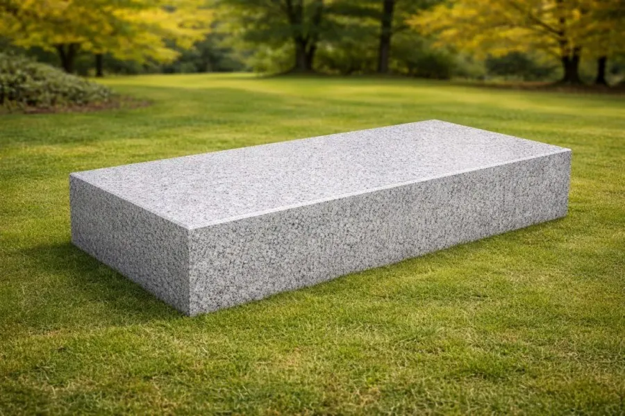 Flat Granite Headstone 16 x 8 x 4 — Design 2