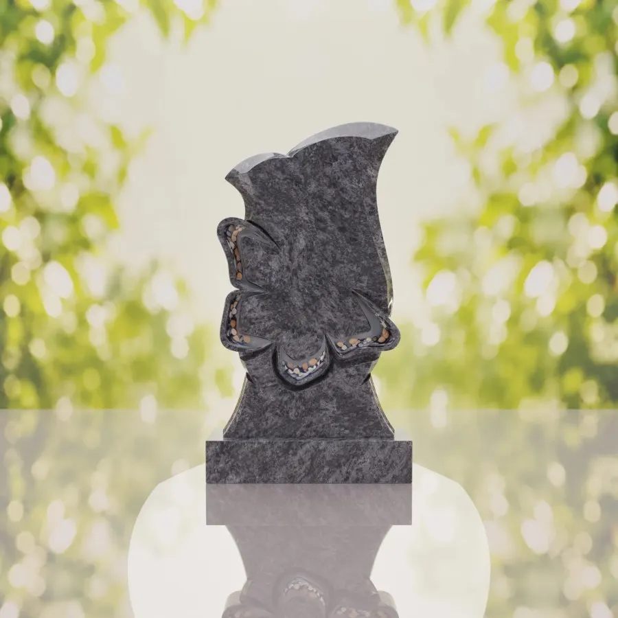 Floral Butterfly Child Headstone view 3