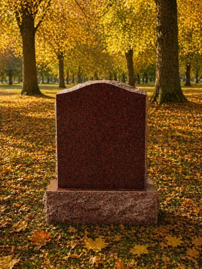 Granite Serpentine Upright Headstone 14 x 4 x 16
