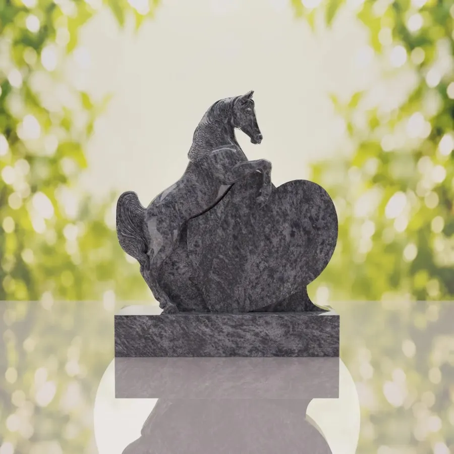 Horse Heart Headstone view 2