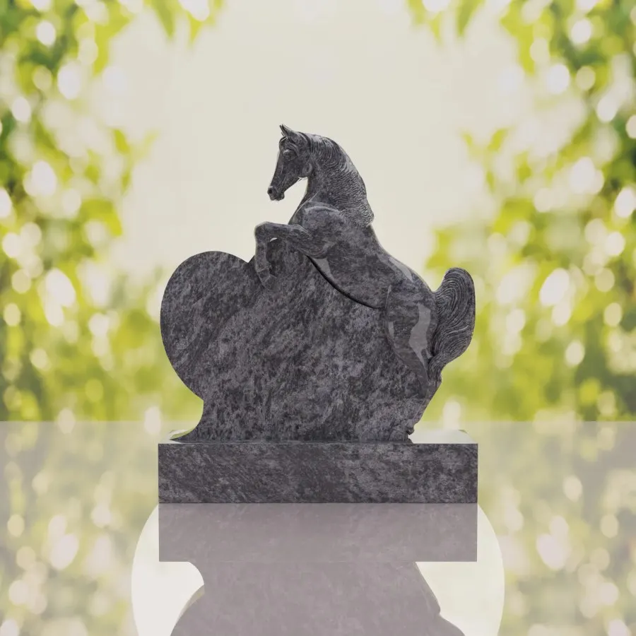 Horse Heart Headstone view 3